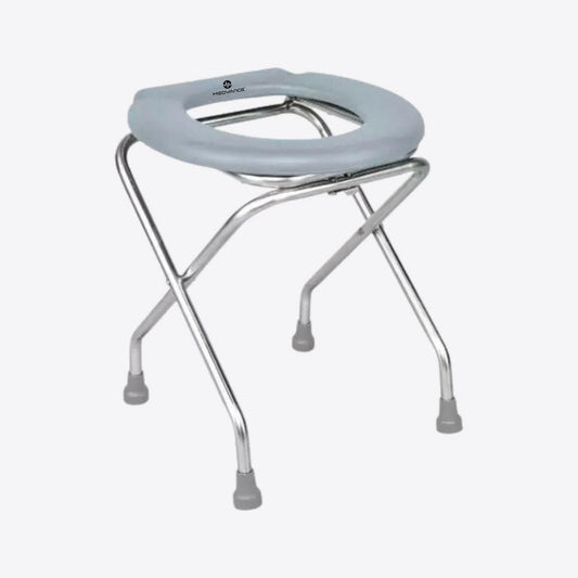 Medvance Portable Folding Commode Stool, Round - Medvance Surgicals