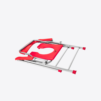 Medvance Folding Commode Chair, Stainless Steel, 135kg - Medvance Surgicals