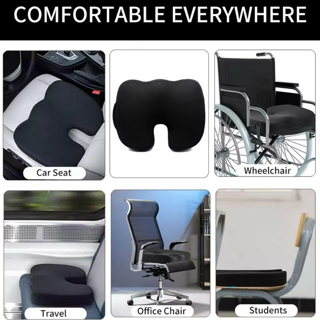 Medvance Orthopedic Coccyx Cushion, Mesh Black - Medvance Surgicals