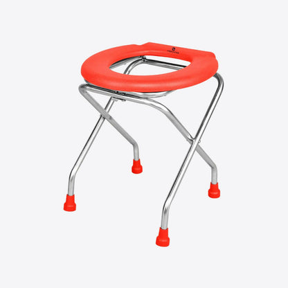 Medvance Portable Folding Commode Stool, Round - Medvance Surgicals
