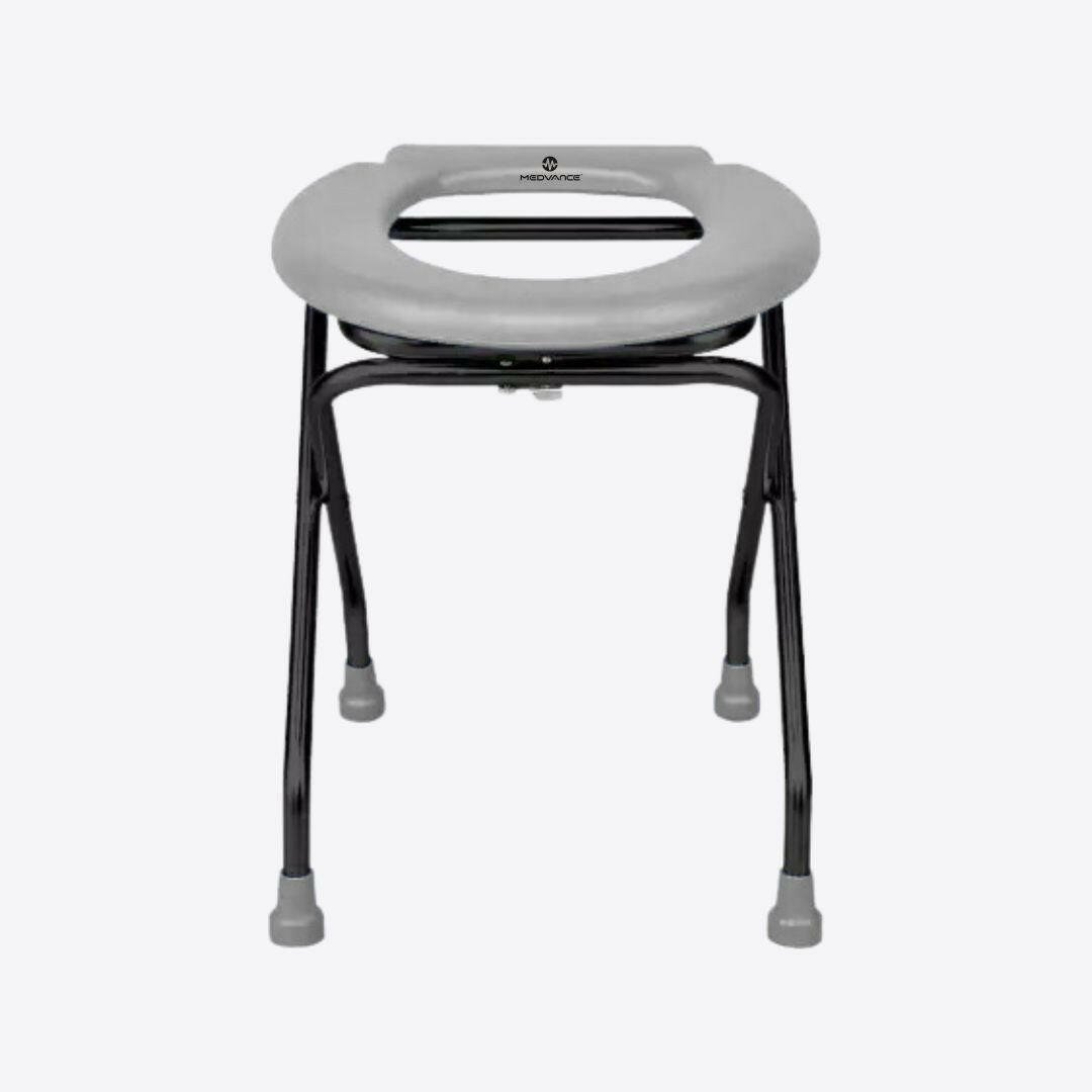 Medvance Portable Folding Commode Stool, Round - Medvance Surgicals