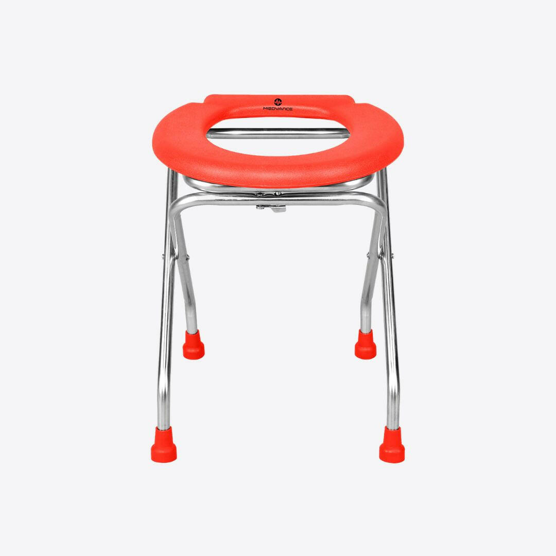 Medvance Portable Folding Commode Stool, Round - Medvance Surgicals