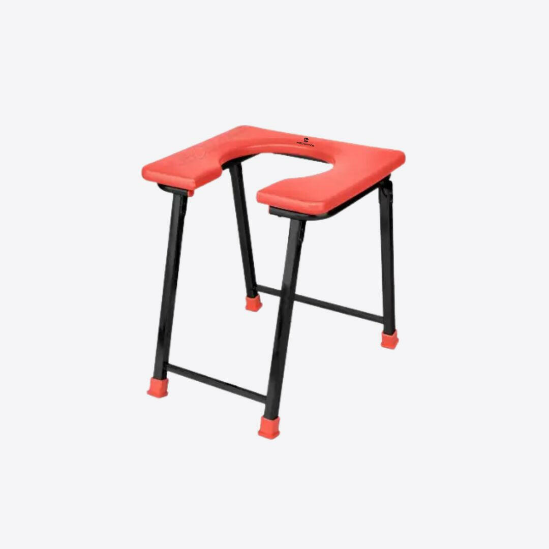 Medvance Portable Folding Commode Stool, Square - Medvance Surgicals
