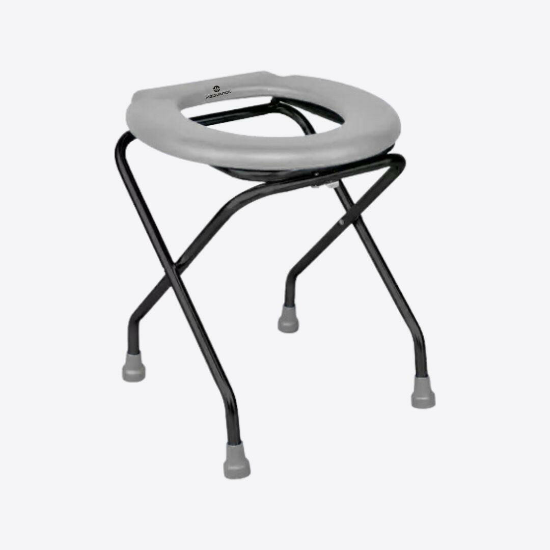 Medvance Portable Folding Commode Stool, Round - Medvance Surgicals