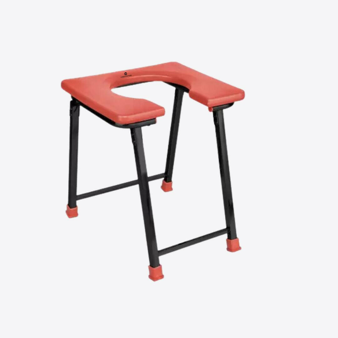 Medvance Portable Folding Commode Stool, Square - Medvance Surgicals