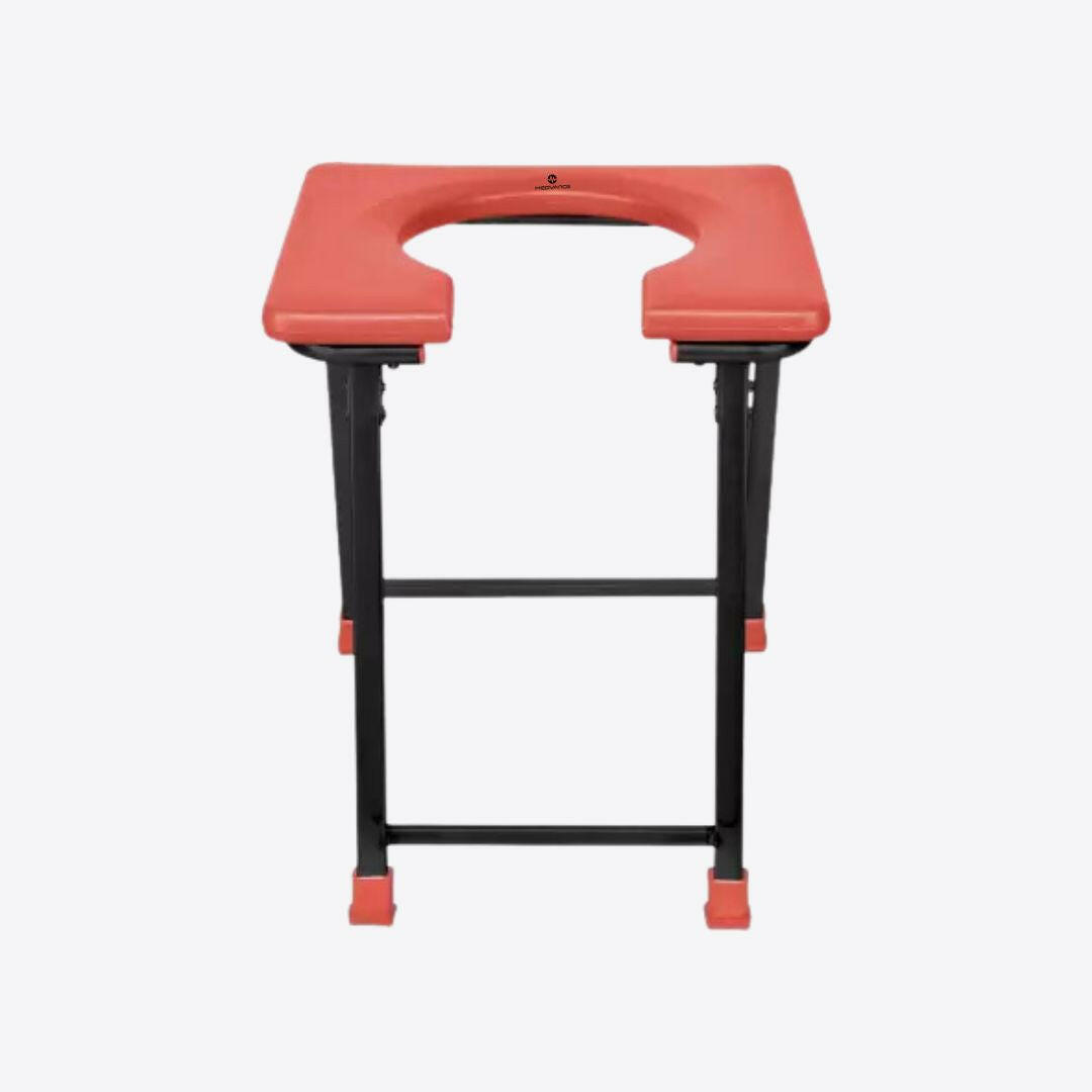Medvance Portable Folding Commode Stool, Square - Medvance Surgicals