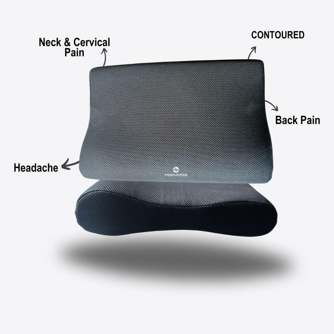 Medvance Cervical Pillow, Mesh Black - Medvance Surgicals