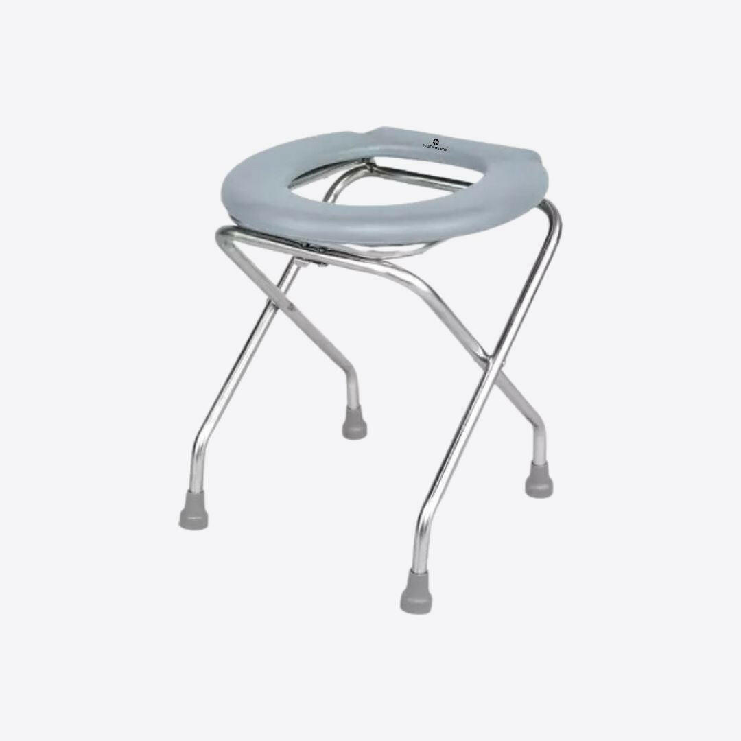 Medvance Portable Folding Commode Stool, Round - Medvance Surgicals