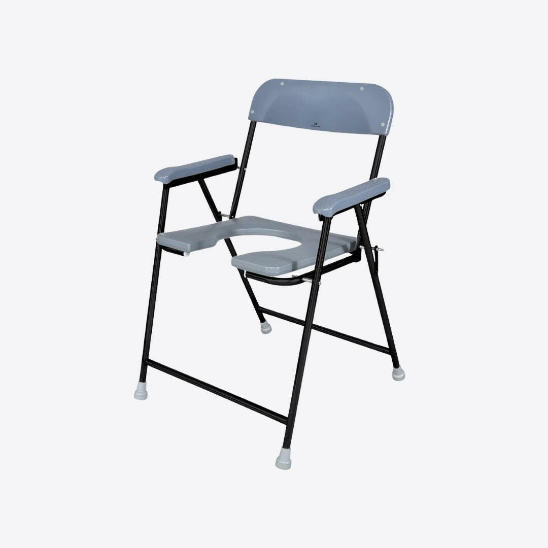 Medvance Portable Folding Commode Chair, Powder Coated, 313 - Medvance Surgicals
