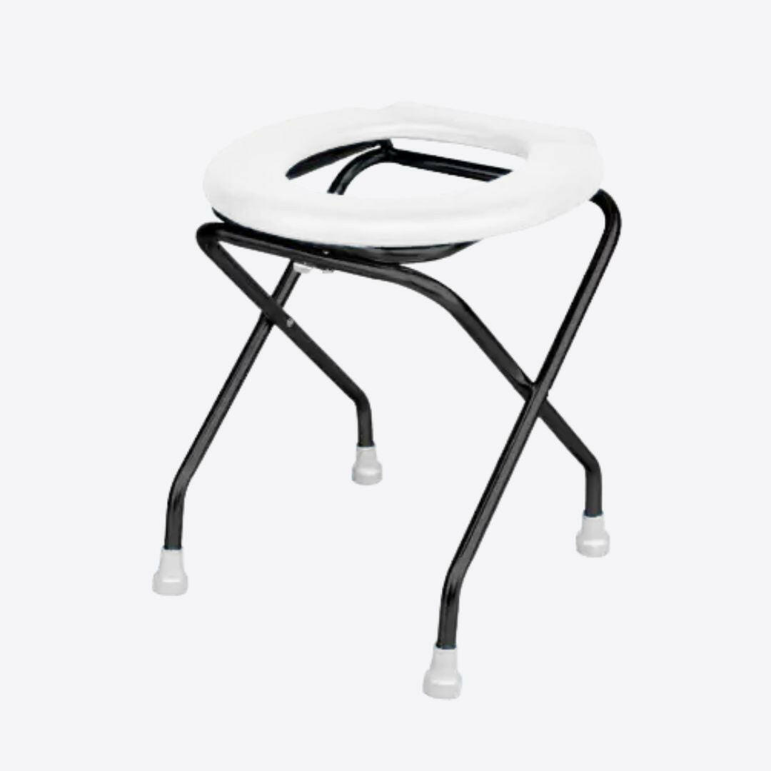 Medvance Portable Folding Commode Stool, Round - Medvance Surgicals