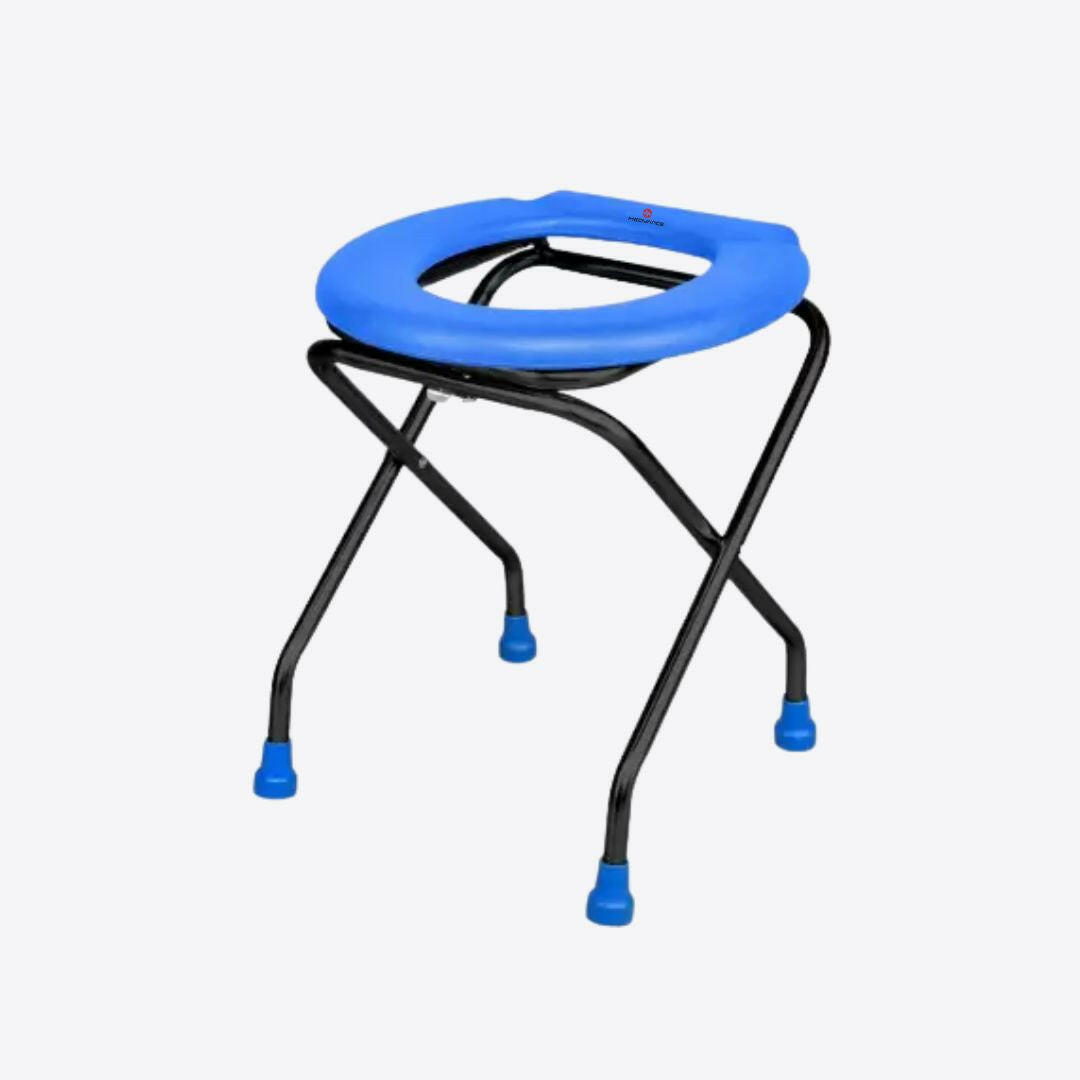 Medvance Portable Folding Commode Stool, Round - Medvance Surgicals