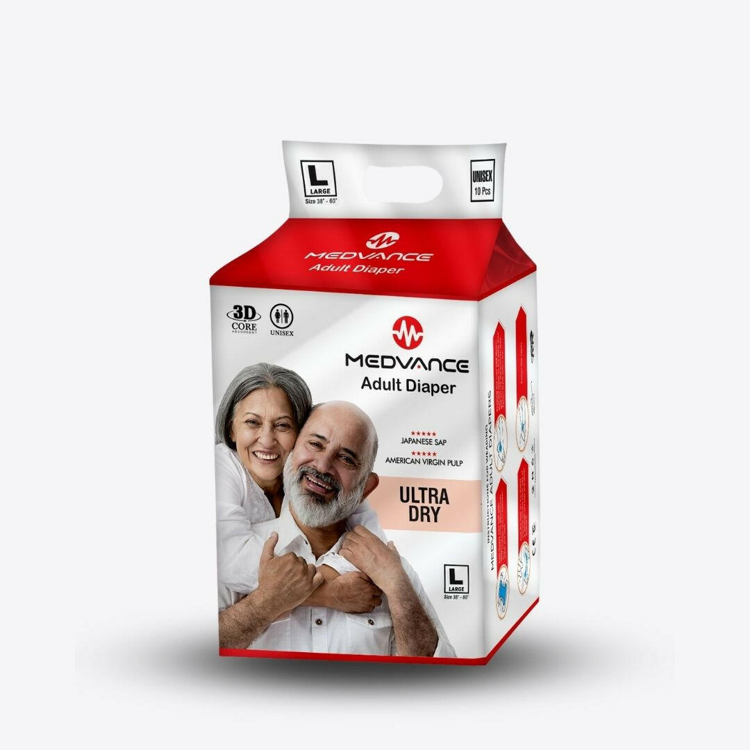 Medvance Adult Diapers - Superior Absorbency, All-Day Comfort, Reliable Protection, Large - Medvance Surgicals