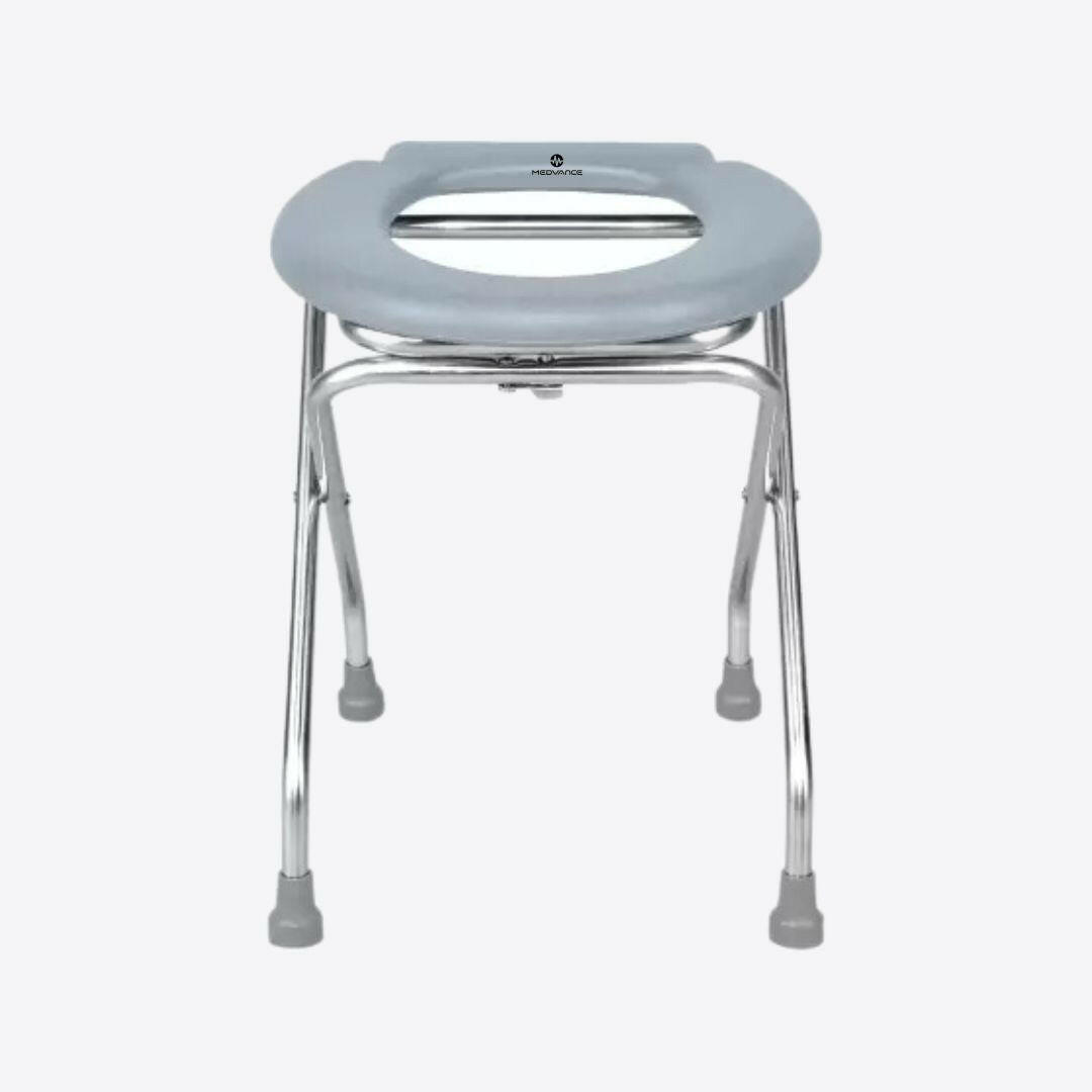 Medvance Portable Folding Commode Stool, Round - Medvance Surgicals