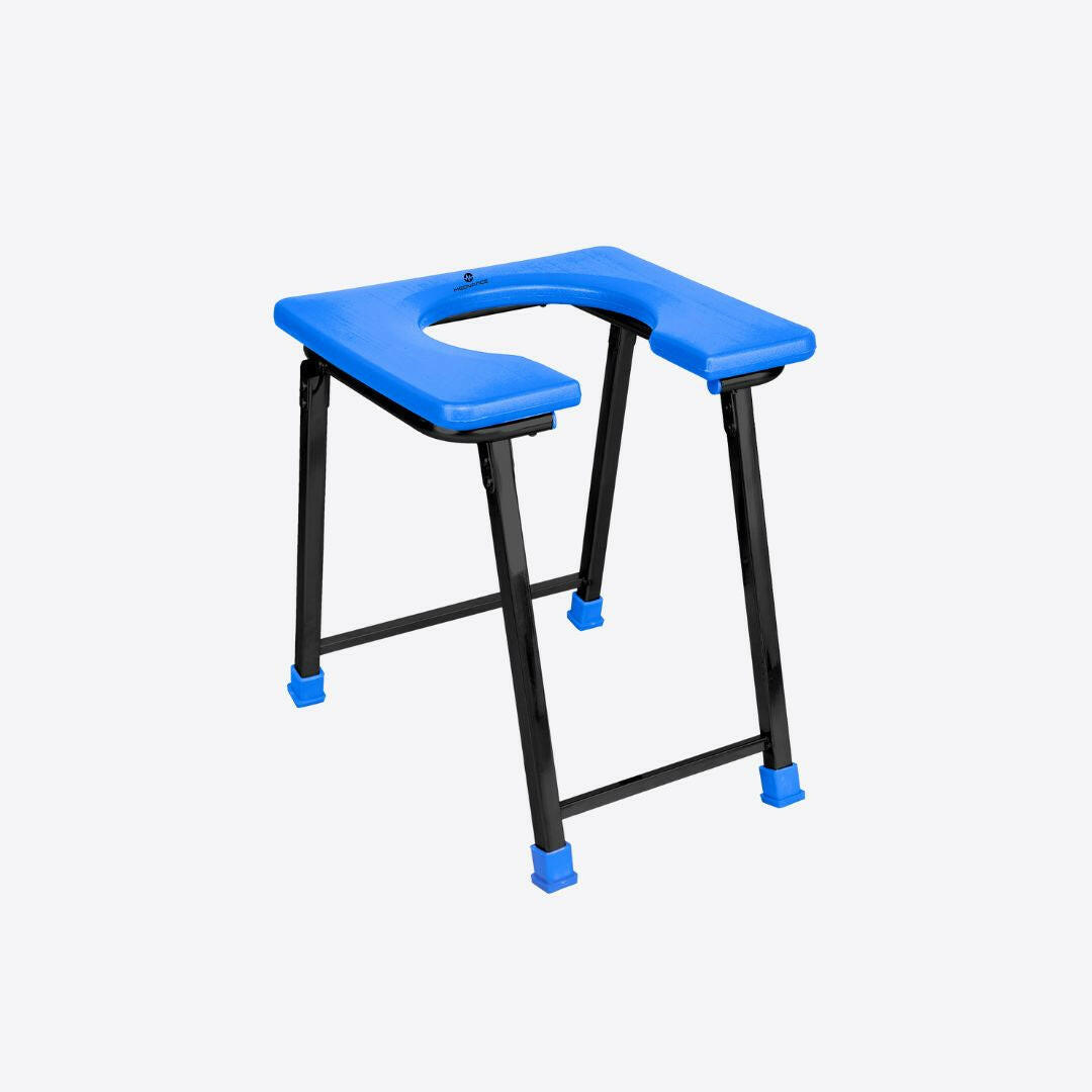 Medvance Portable Folding Commode Stool, Square - Medvance Surgicals