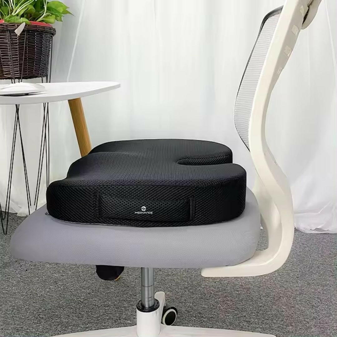 Medvance Orthopedic Coccyx Cushion, Mesh Black - Medvance Surgicals