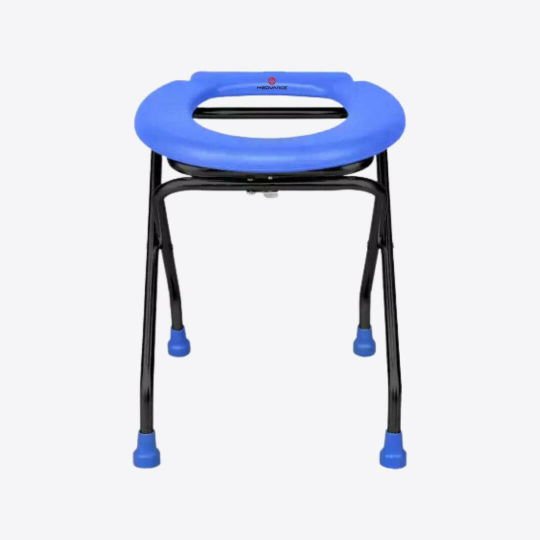 Medvance Portable Folding Commode Stool, Round - Medvance Surgicals