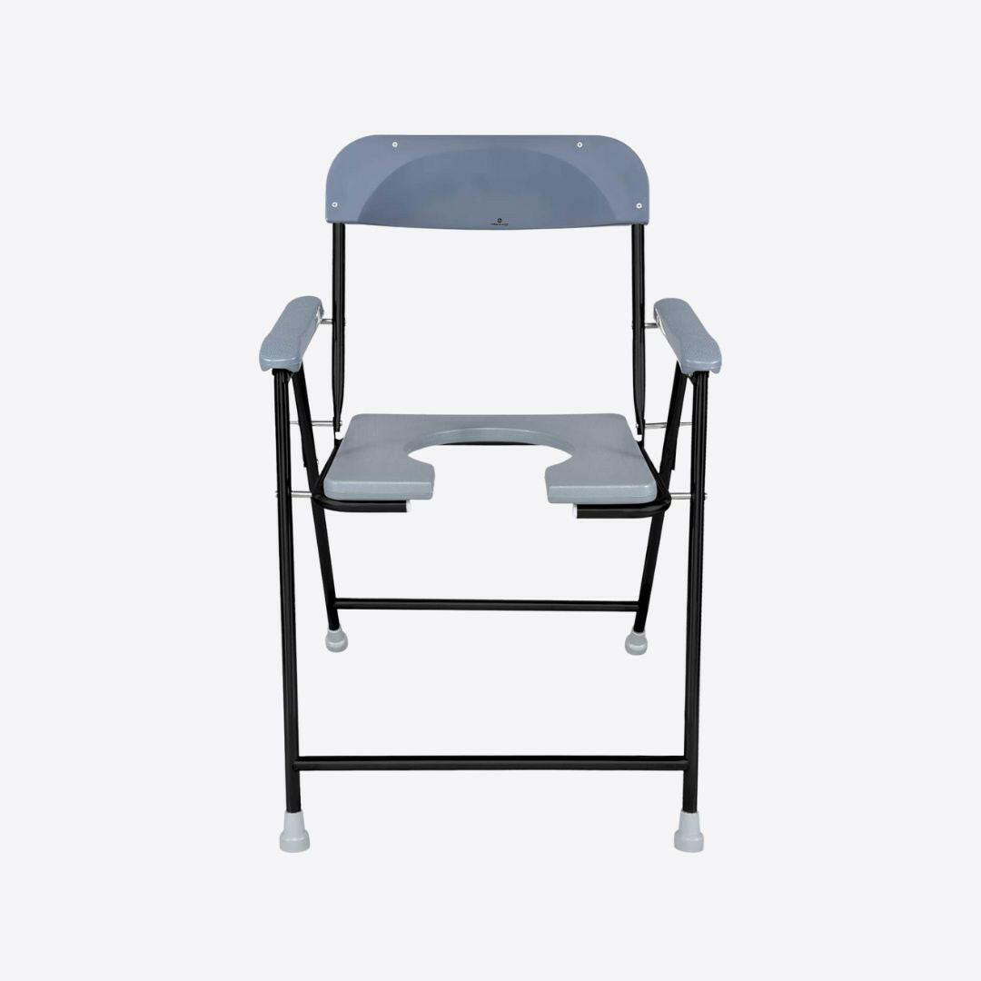 Medvance Portable Folding Commode Chair, Powder Coated, 313 - Medvance Surgicals