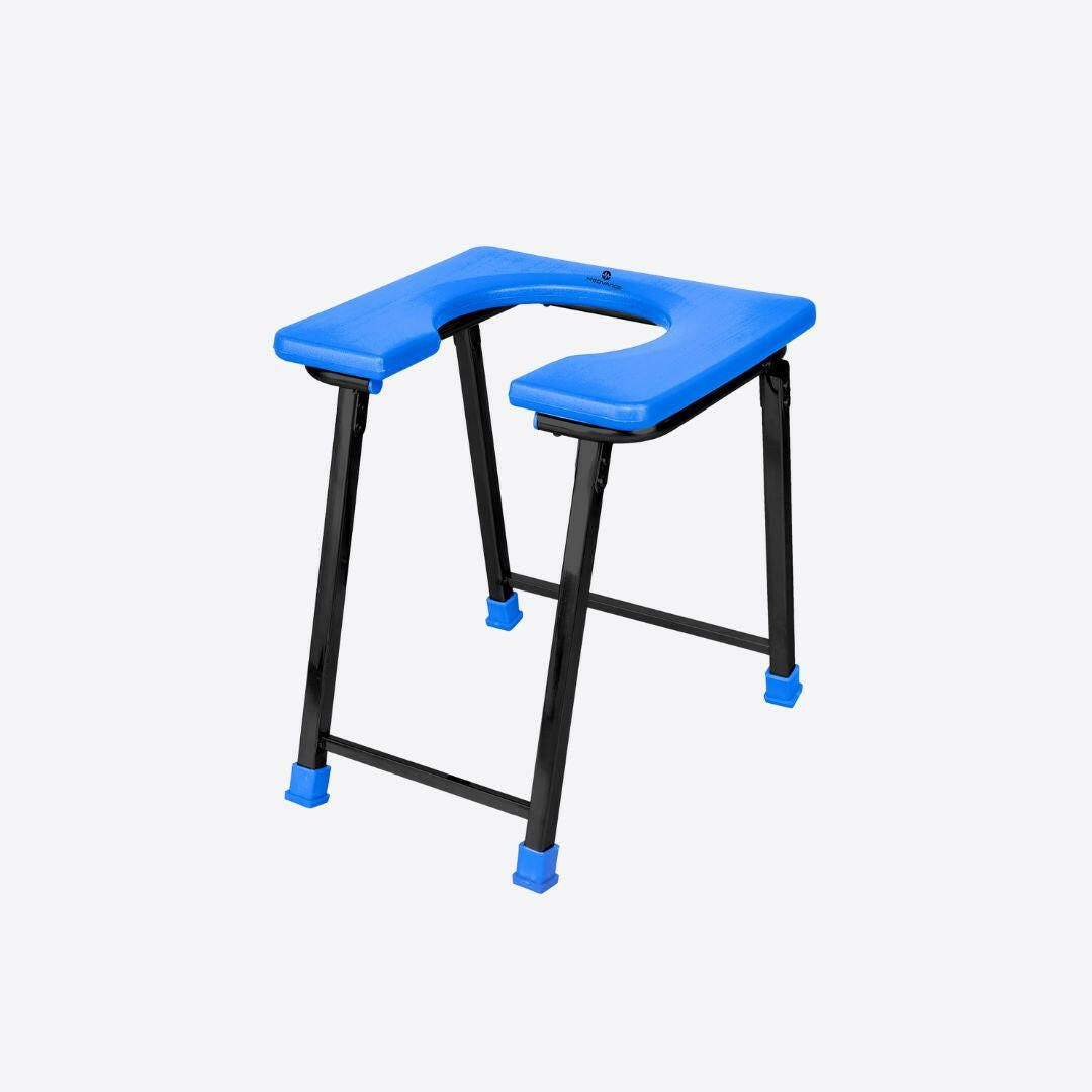 Medvance Portable Folding Commode Stool, Square - Medvance Surgicals