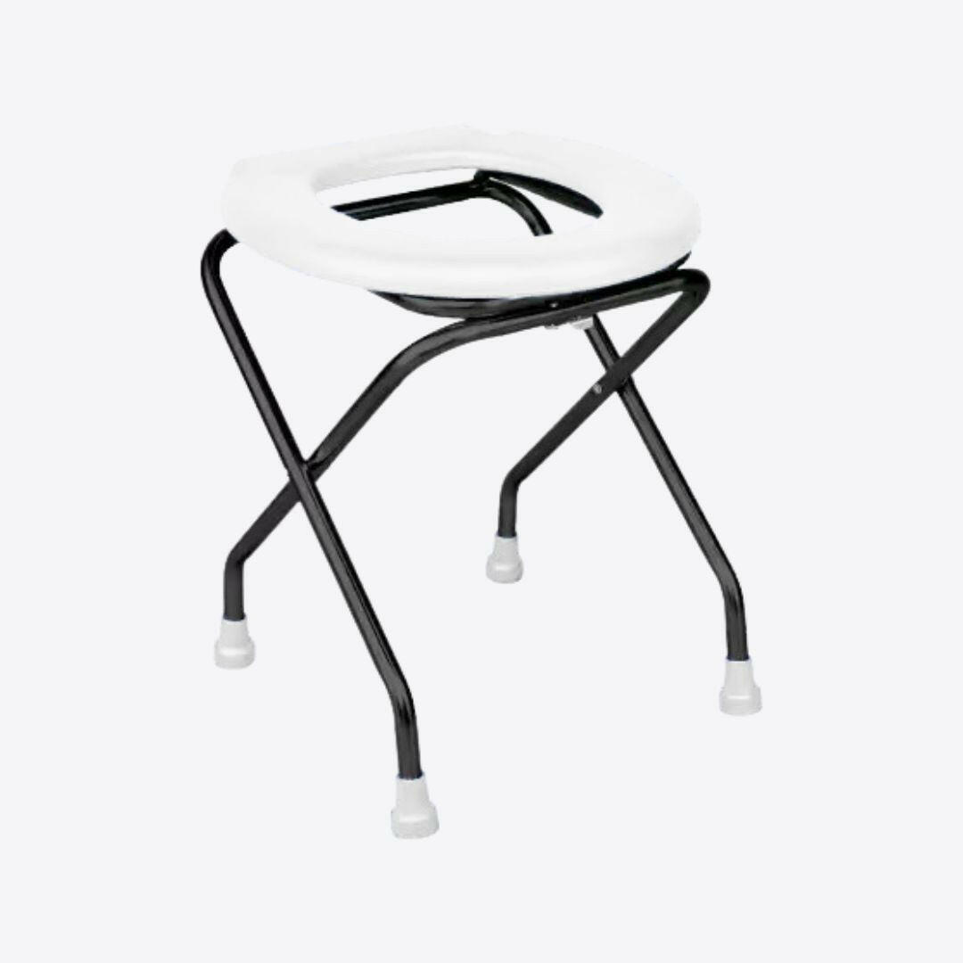 Medvance Portable Folding Commode Stool, Round - Medvance Surgicals