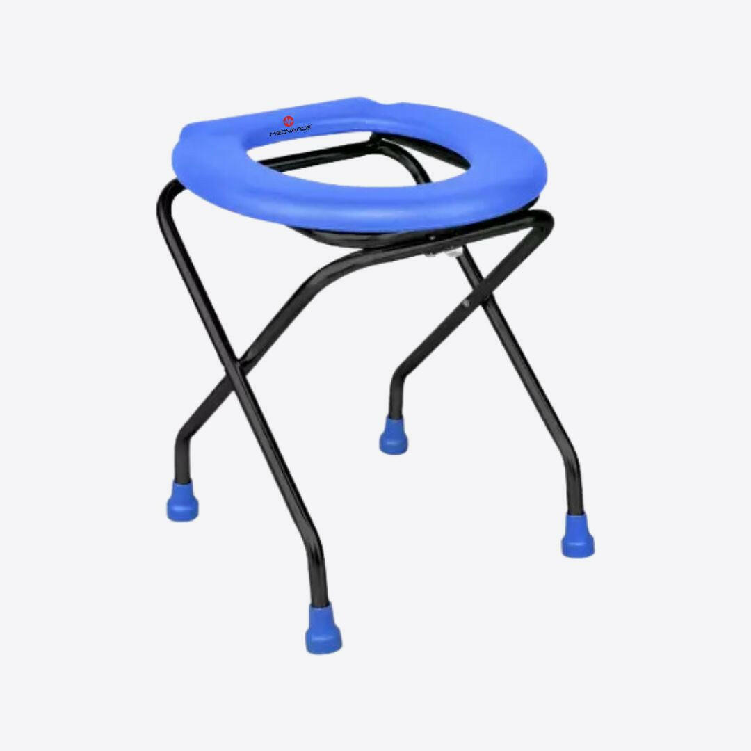 Medvance Portable Folding Commode Stool, Round - Medvance Surgicals