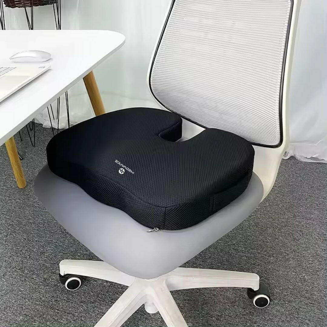 Medvance Orthopedic Coccyx Cushion, Mesh Black - Medvance Surgicals