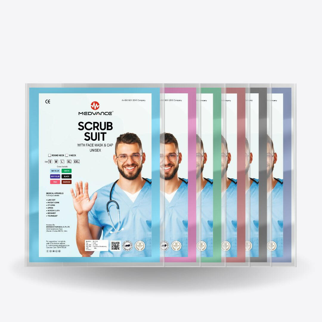 Medvance Classic Scrub Suit, Navy - Medvance Surgicals