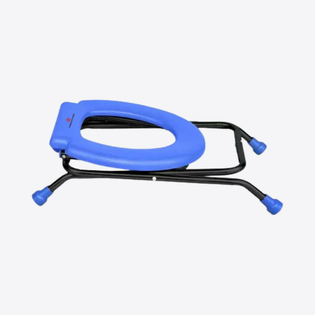 Medvance Portable Folding Commode Stool, Round - Medvance Surgicals