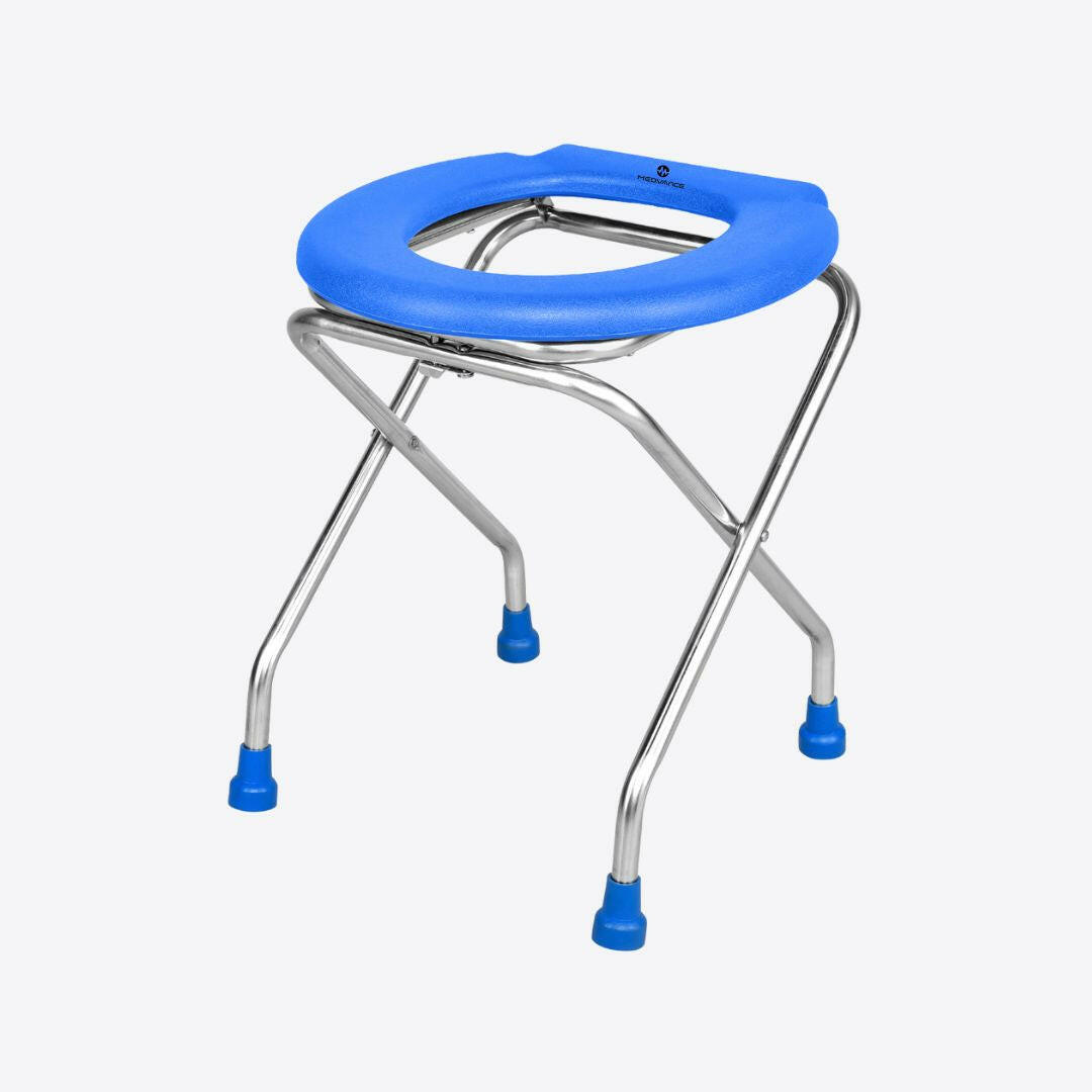 Medvance Portable Folding Commode Stool, Round - Medvance Surgicals