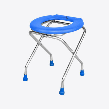 Medvance Portable Folding Commode Stool, Round - Medvance Surgicals