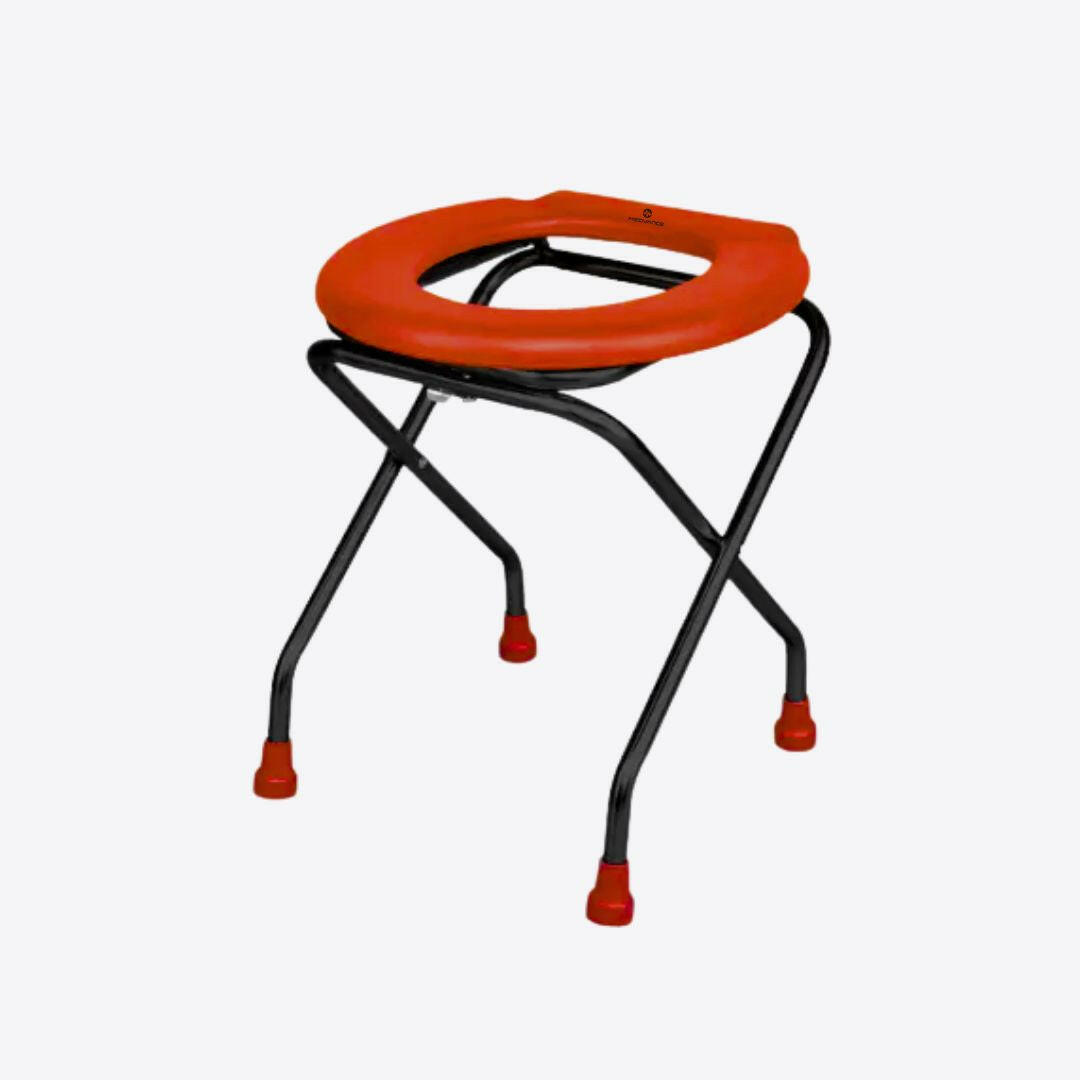 Medvance Portable Folding Commode Stool, Round - Medvance Surgicals