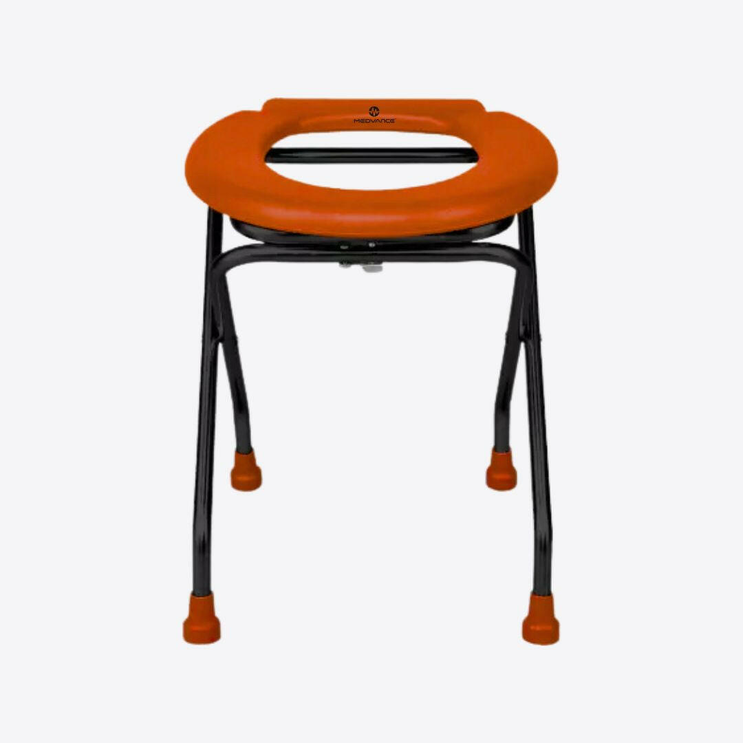 Medvance Portable Folding Commode Stool, Round - Medvance Surgicals