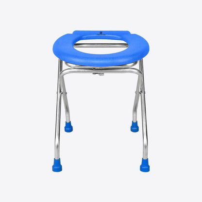 Medvance Portable Folding Commode Stool, Round - Medvance Surgicals
