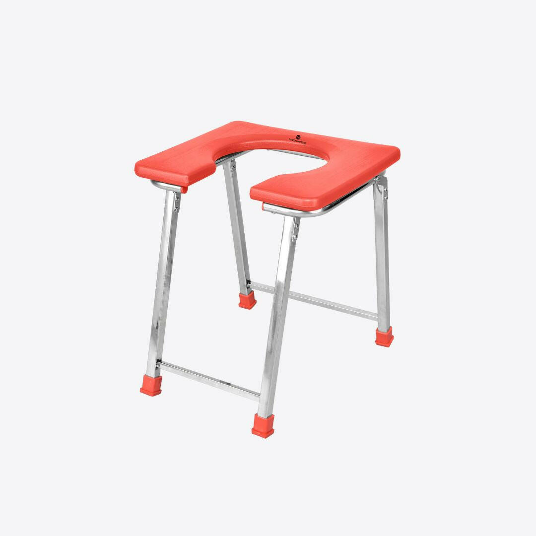 Medvance Portable Folding Commode Stool, Square - Medvance Surgicals