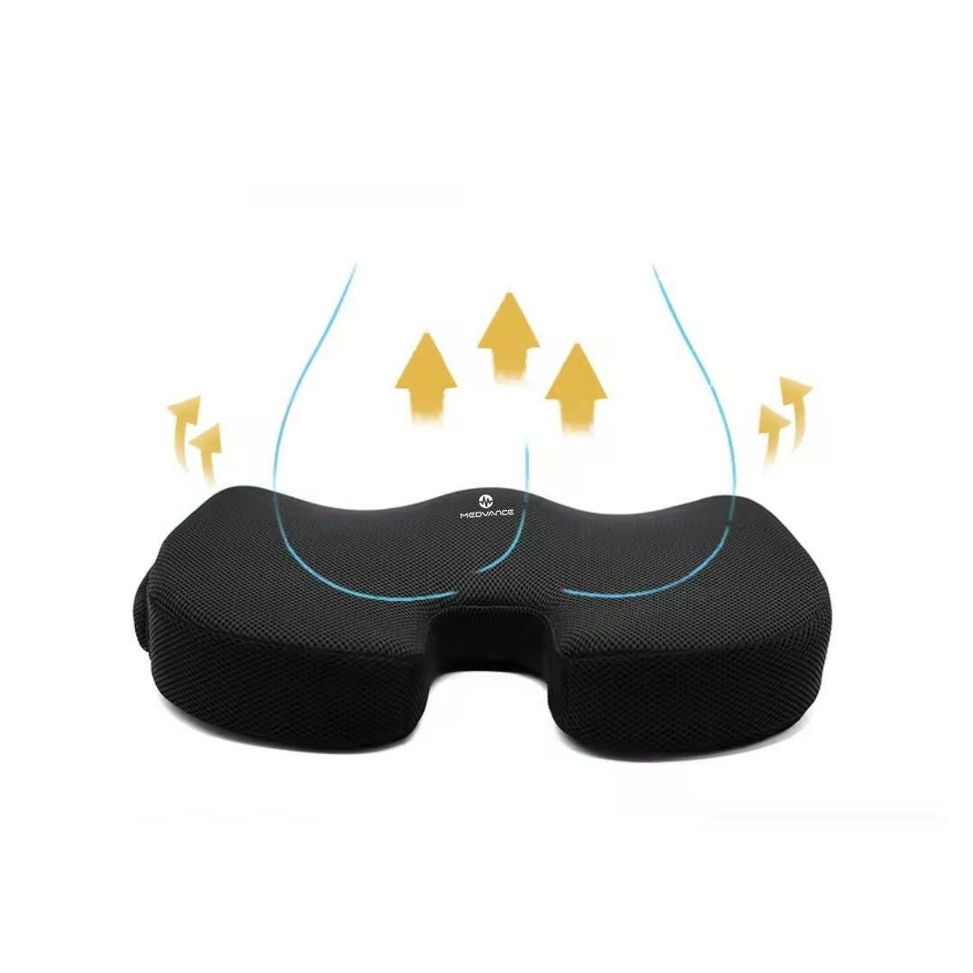 Medvance Orthopedic Coccyx Cushion, Mesh Black - Medvance Surgicals