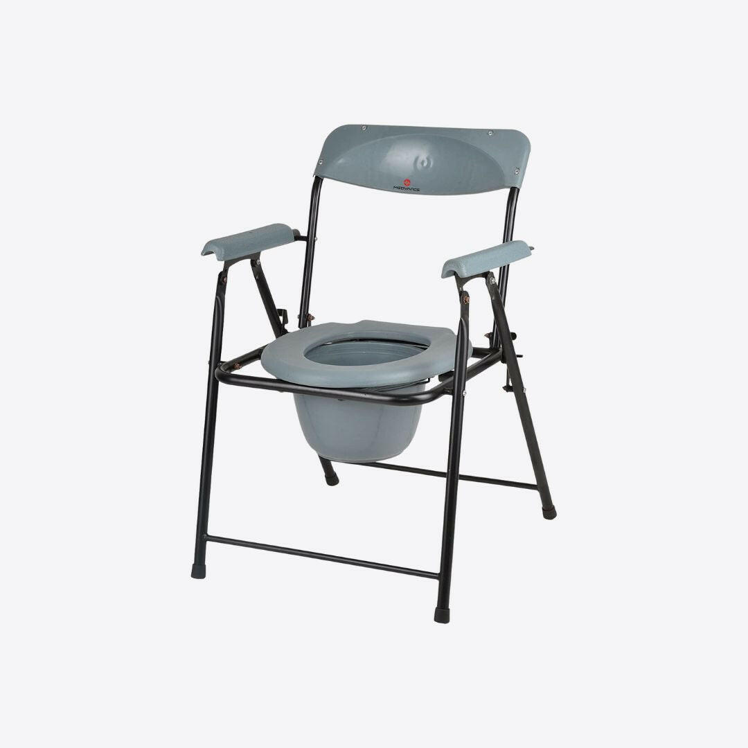 Medvance Portable Folding Commode Chair, Powder Coated, 315 - Medvance Surgicals